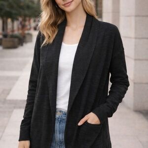 Aritzia Wilfred Batwing Sleeve Draped Cocoon Open FrontShawl Collar Lightweight